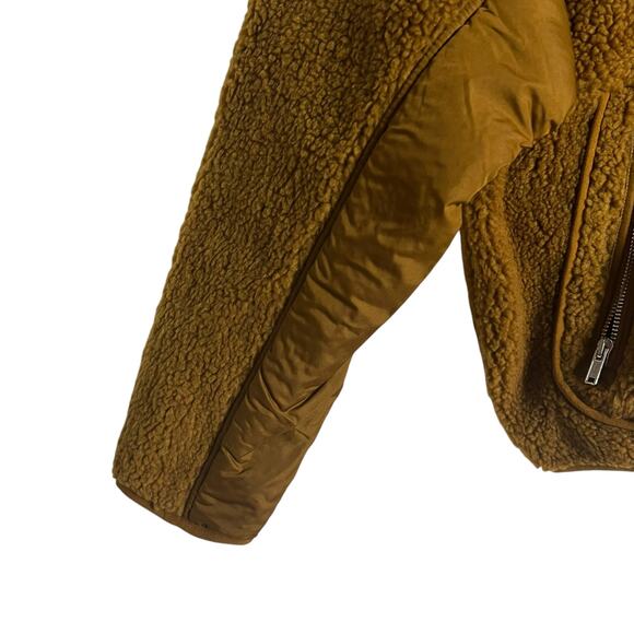 Madewell Brown Faux Shearling Half Zip Pullover Sweater Size Small - Picture 5 of 12